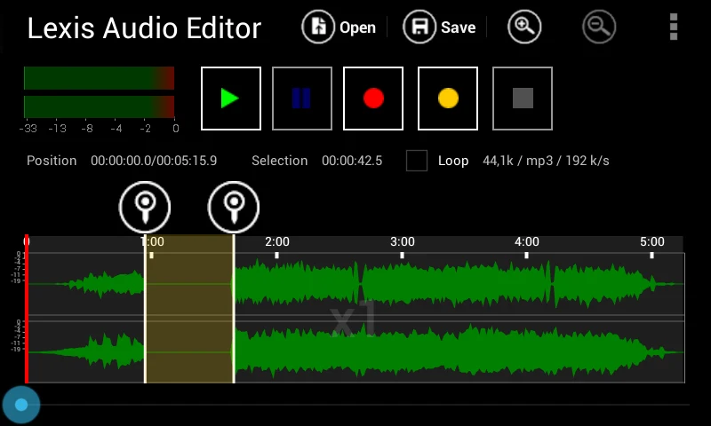 Lexis Audio Editor screenshot